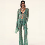 Green Debbie Lace Trousers