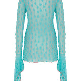 Tiffany Blue Green Debbie Lace Top