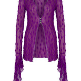 Purple Debbie Lace Top