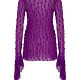 Purple Debbie Lace Top