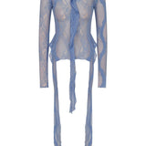 Blue Lace Top